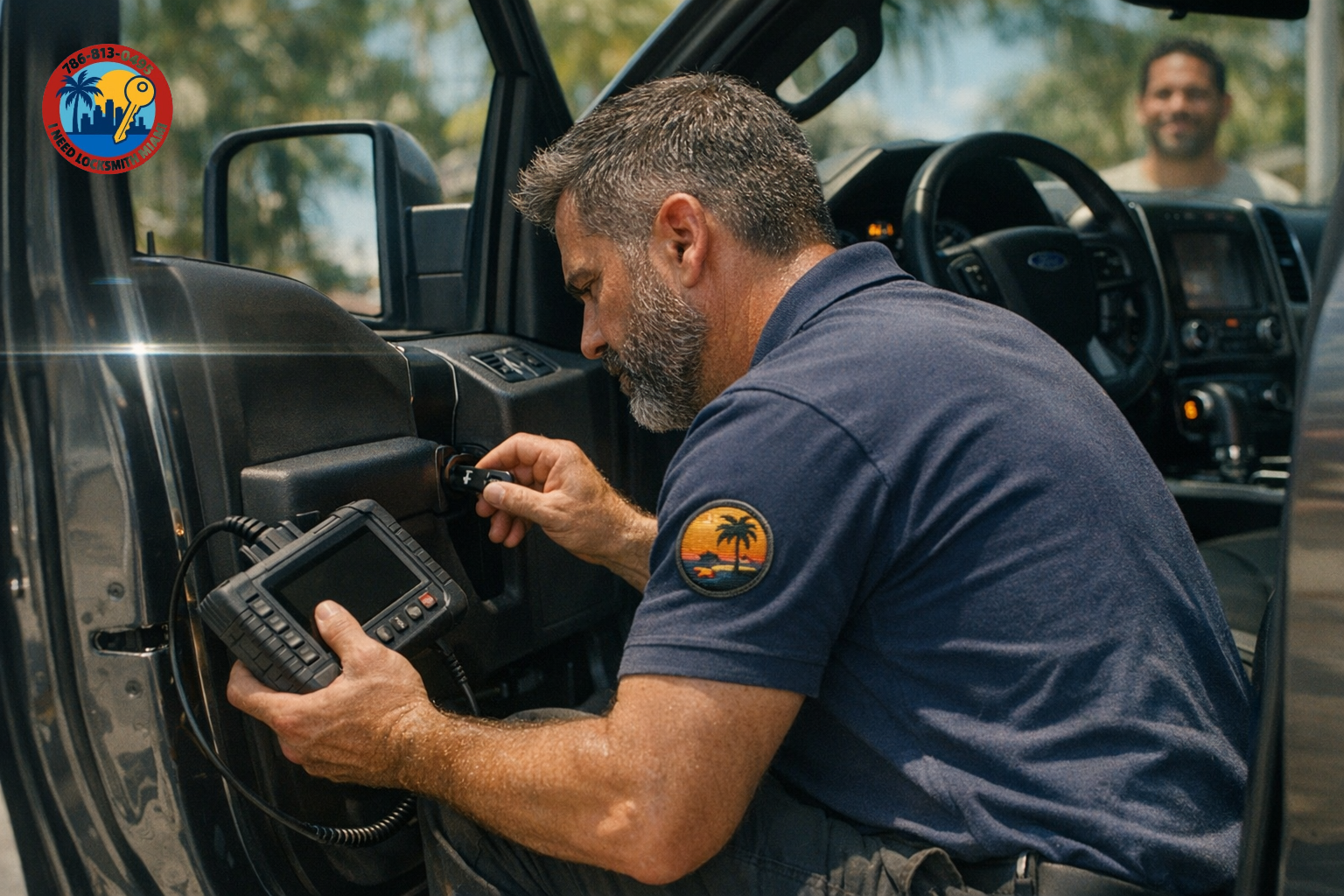 How We Cut and Programmed a New Transponder Key for a 2019 Ford F-150 in Little Haiti — After the Original Was Snapped in the Door Lock
